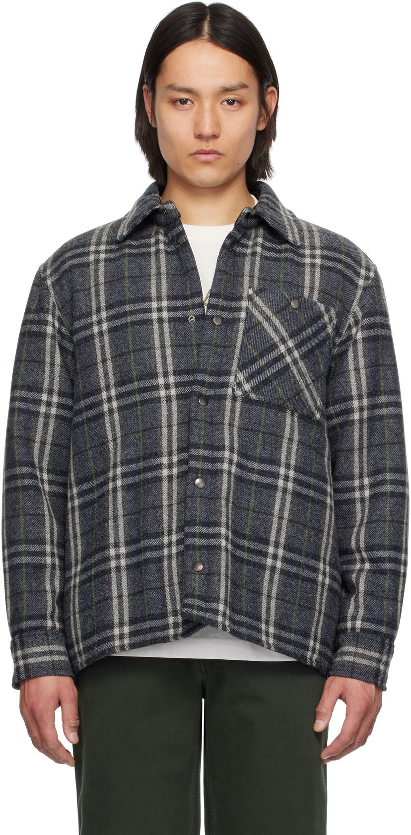 Paita Burberry Burberry Check Wool Overshirt Sininen | 8102224