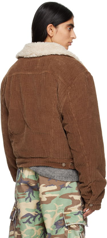 Takki ERL Sherpa Corduroy Trucker Jacket Ruskea | ERL09J003, 3