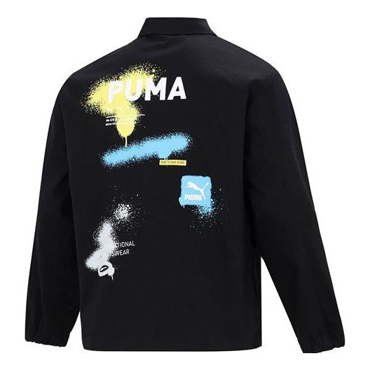 Tuulitakki Puma Loose Woven Lapel Jacket Musta | 536089-01