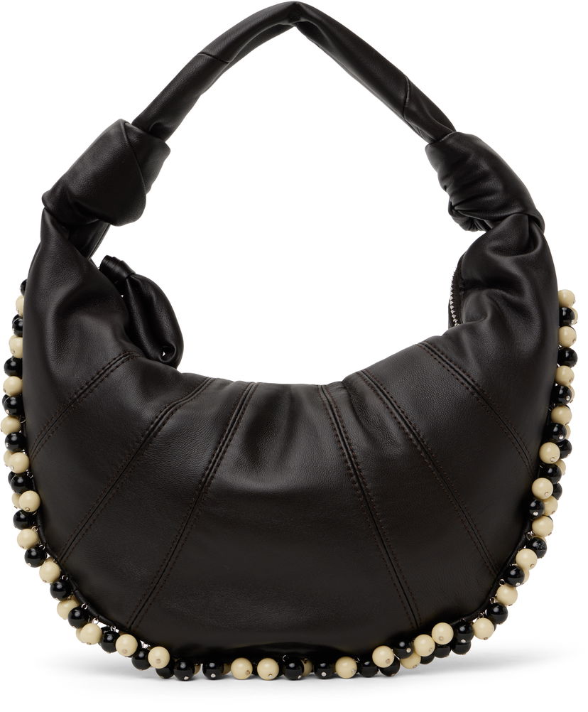 Käsilaukku LEMAIRE Lemaire Beaded Mini Fortune Croissant Bag Musta | BG0152 LL095
