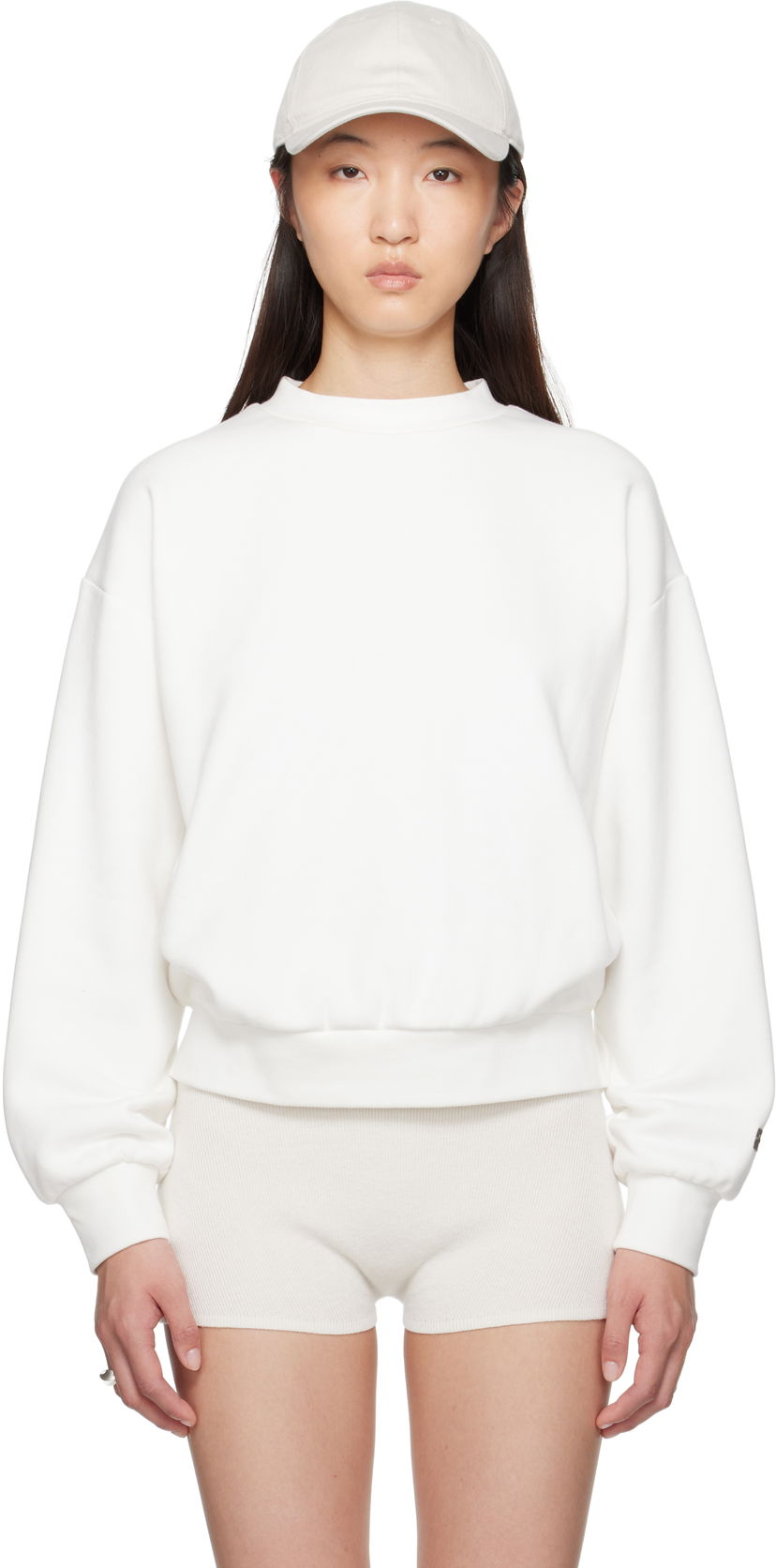 Huppari Fear of God Fear of God ESSENTIALS Classic Fit Crewneck Sweatshirt Valkoinen | 192SP255554FW