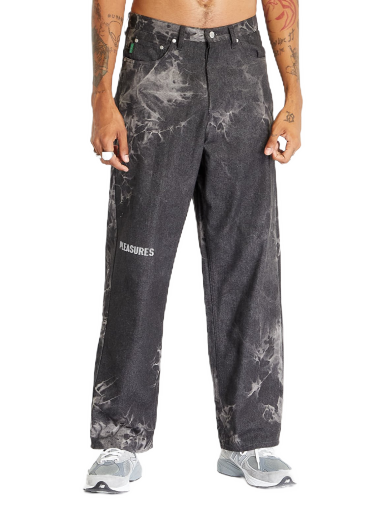 Housut Pleasures Formula Baggy Denim Black Musta | P23F019 BLACK