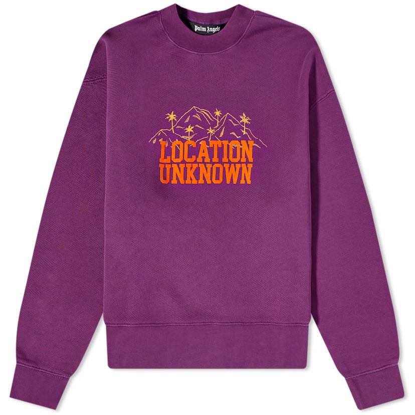 Huppari Palm Angels Palm Angels Location Unknown Crew Sweat Violetti | PMBA026F21FLE0033720