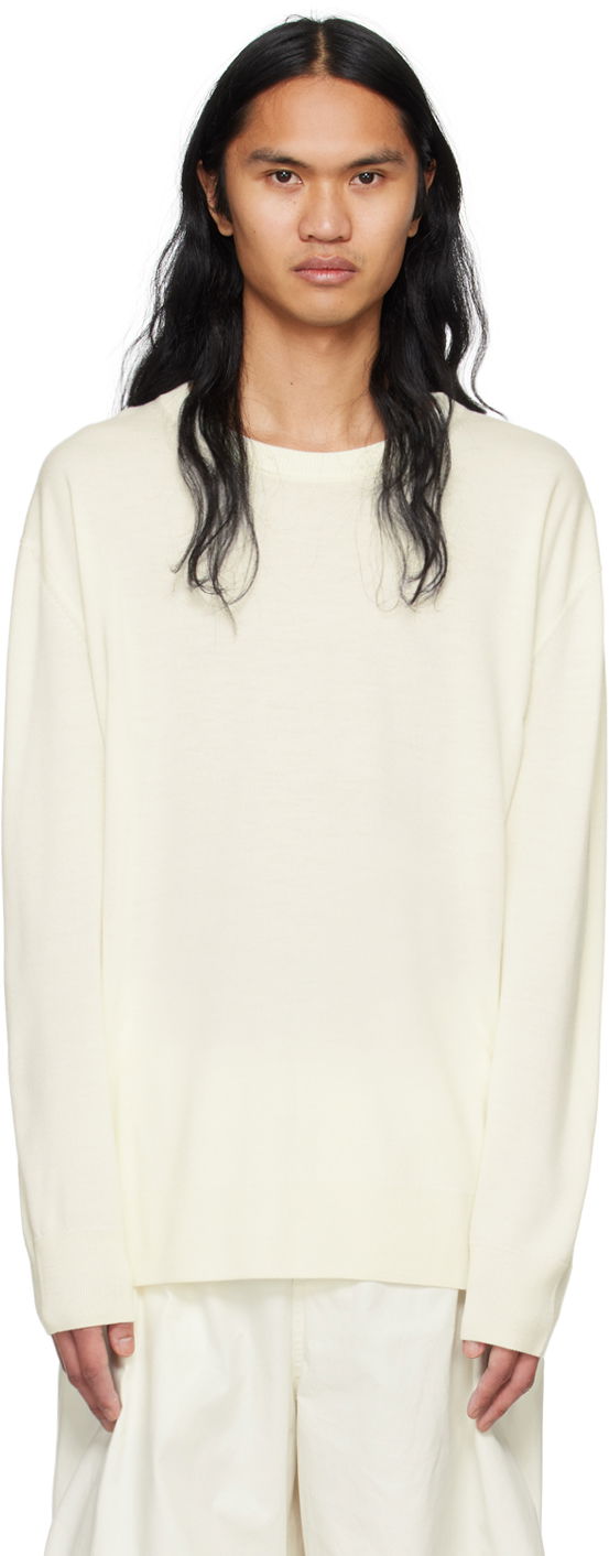 Villapaita Jil Sander Crewneck Sweater Valkoinen | J23GP0003_J14532