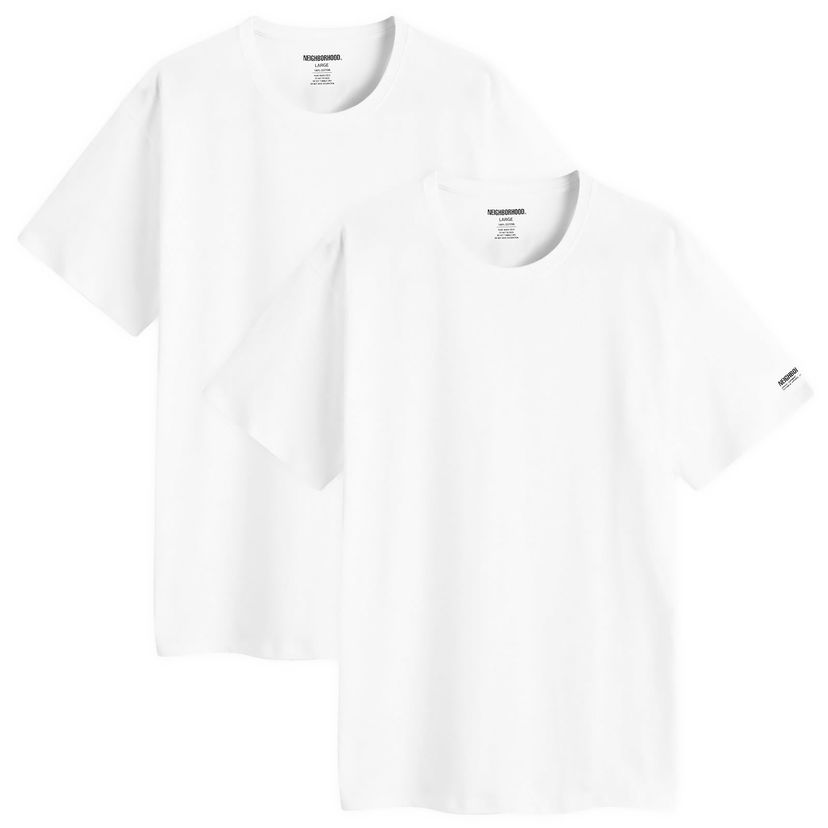 T-paita Neighborhood Classic 2-Pack T-Shirt, Size Large Valkoinen | 251QTNH-UWM01-WHT