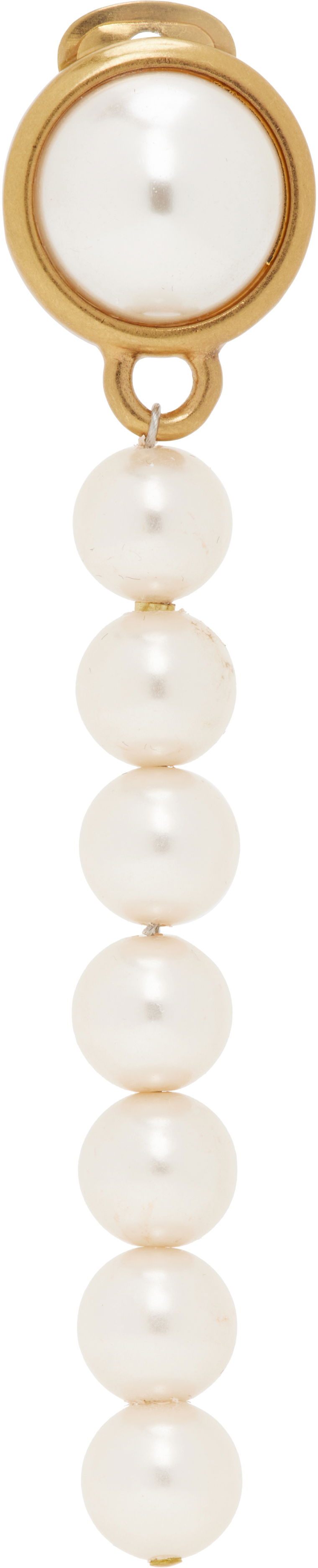 Korvakorut Moschino Moschino Faux-Pearl Drop Earring Valkoinen | 25121913584151006