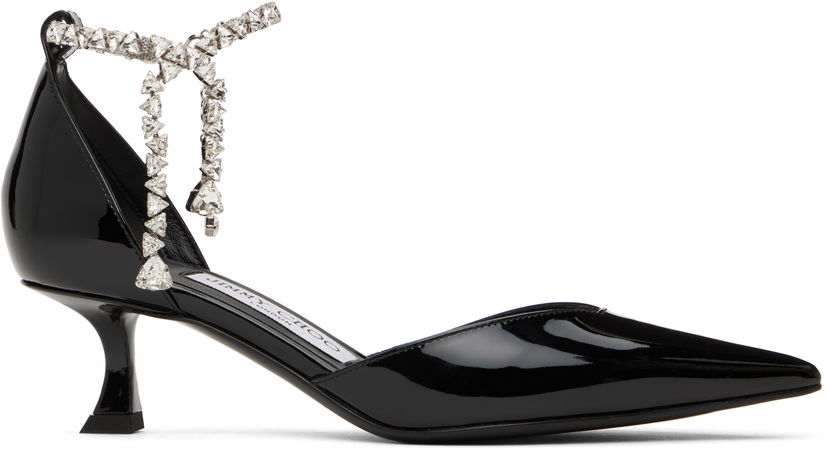 Tennarit ja kengät Jimmy Choo Jimmy Choo Stevie 50 Crystal Embellished Patent Leather Heels Musta | STEVIE 50