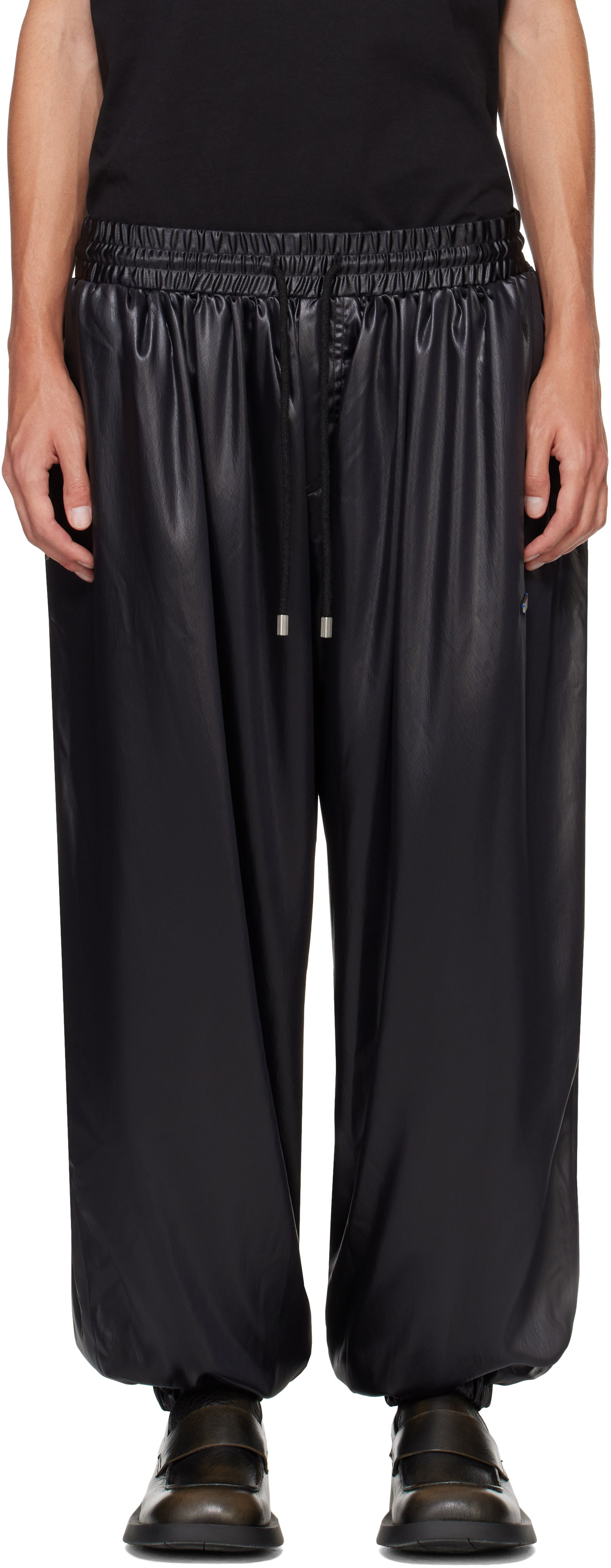 Housut ADER ERROR Black Elasticated Waistband Trousers Musta | BN01FWBT0103BK, 0