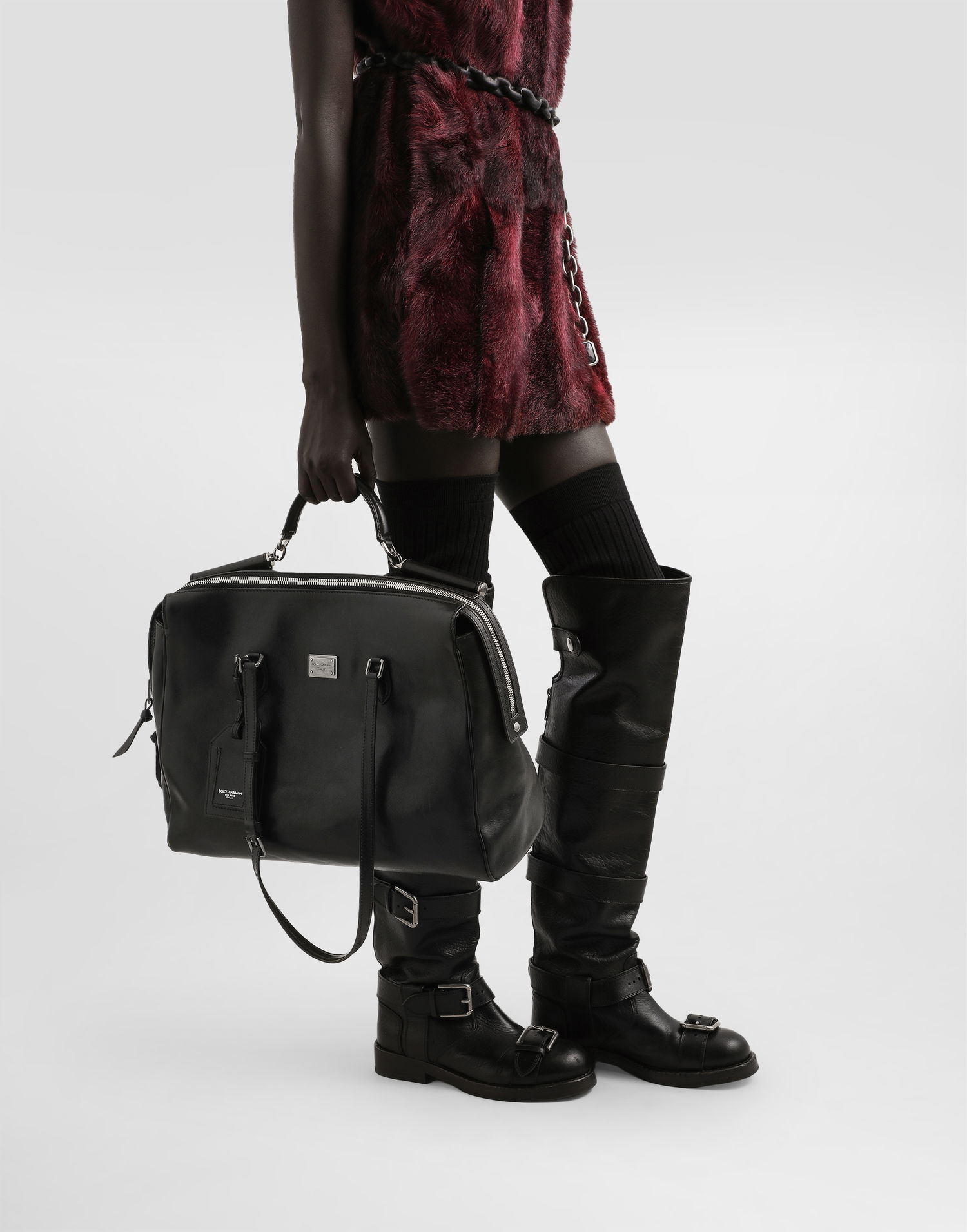 Olkalaukku Dolce & Gabbana Dolce & Gabbana Vittoria Leather Shoulder and Crossbody Bag Musta | BB7845AW11880999, 1