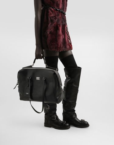 Olkalaukku Dolce & Gabbana Dolce & Gabbana Vittoria Leather Shoulder and Crossbody Bag Musta | BB7845AW11880999, 1