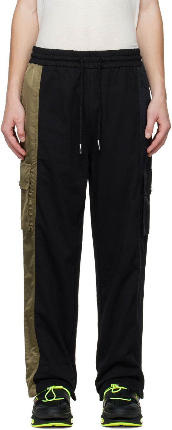 Cargo housut Feng Chen Wang Feng Chen Wang Contrast Cargo Pants Musta | FMF14TR12