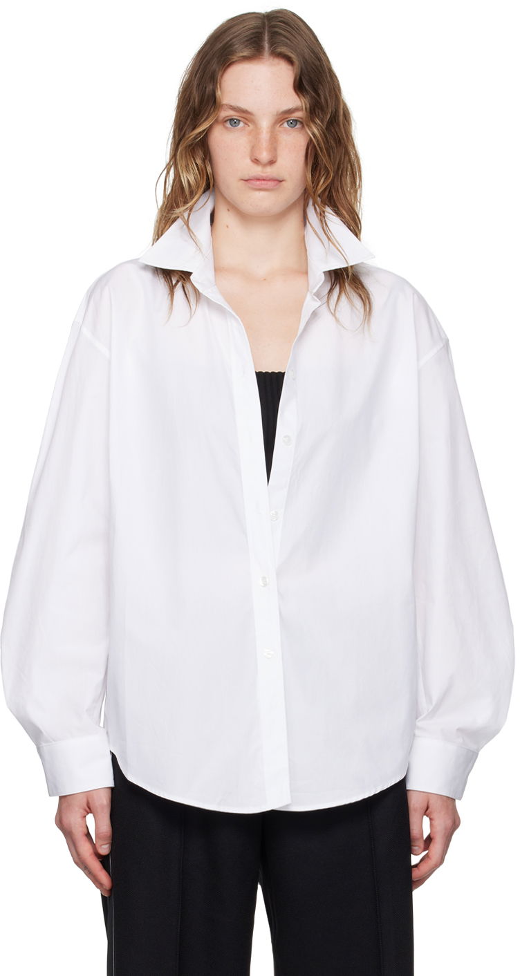 Paita Alexander Wang White & Black Pre-Styled Cropped Cami Shirt Valkoinen | 1KC3241064