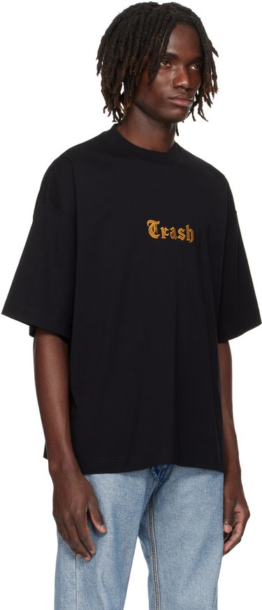 T-paita VETEMENTS VETEMENTS 'Trash' Embroidered T-Shirt Musta | UH76TR540B, 1