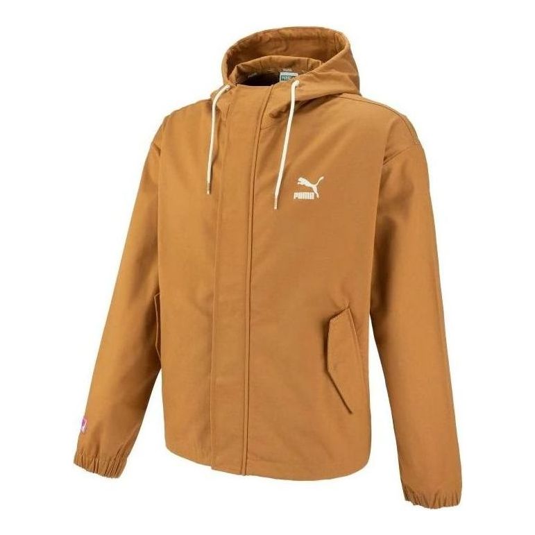 Tuulitakki Puma Windbreaker Hooded Jacket Keltainen | 537523-74