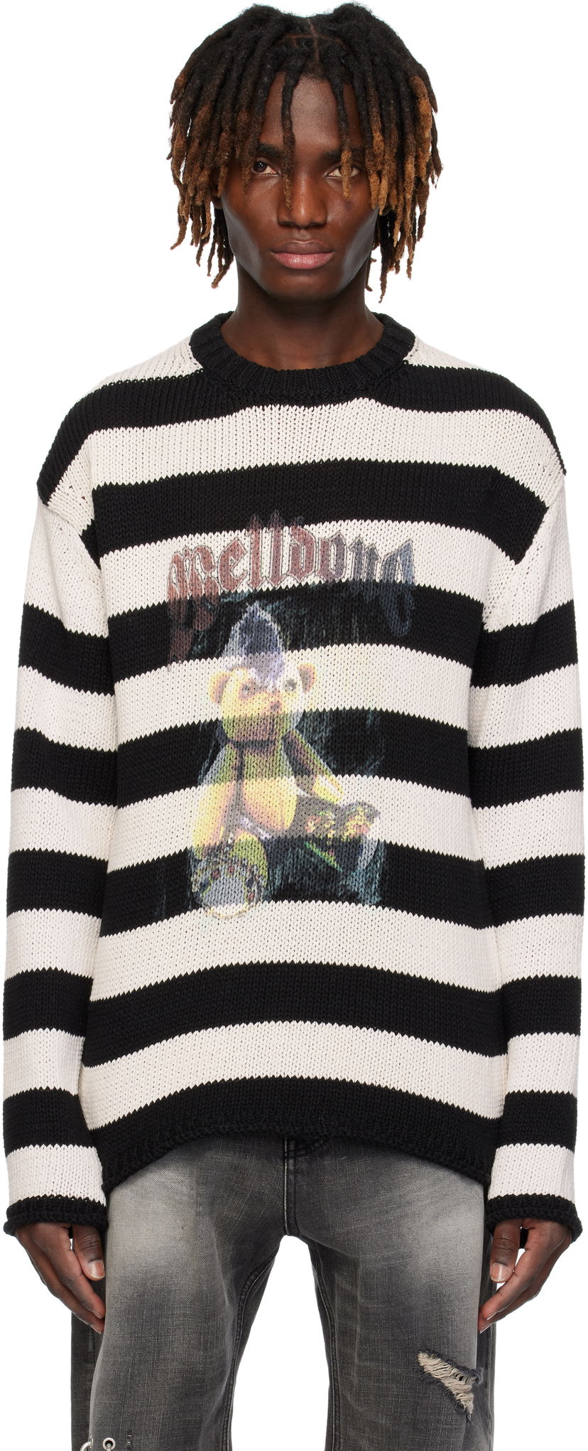 Villapaita We11done We11done Punk Teddy Striped Sweater Monivärinen | WD-KT0-25-655-U-IV