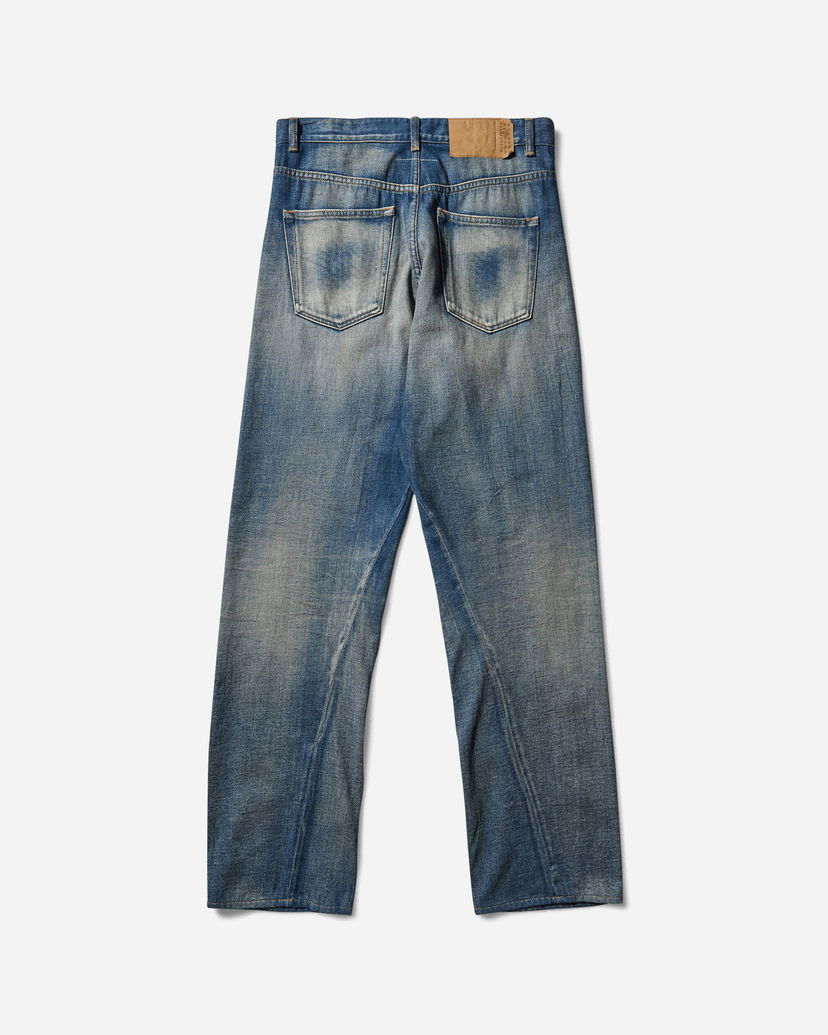 Jeans Maison Margiela Wide-Leg Washed Denim Jeans Sininen | SH0LA0024 962