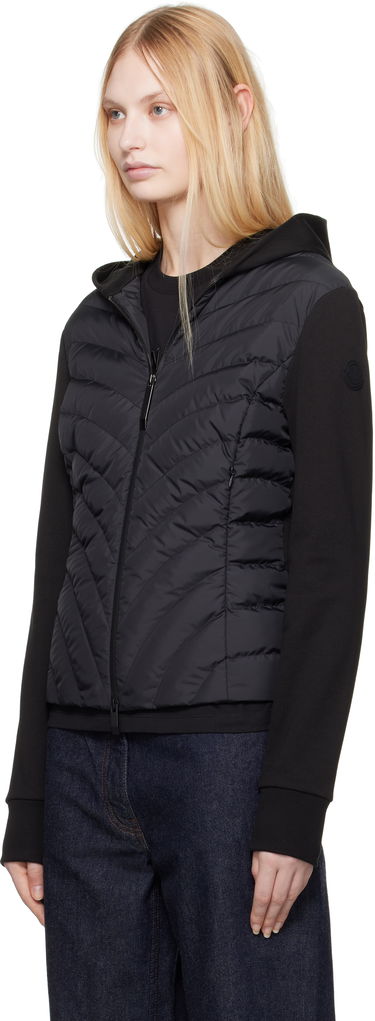 Huppari Moncler Moncler Zip Up Hooded Down Cardigan Musta | K10938G00020809KZ, 3