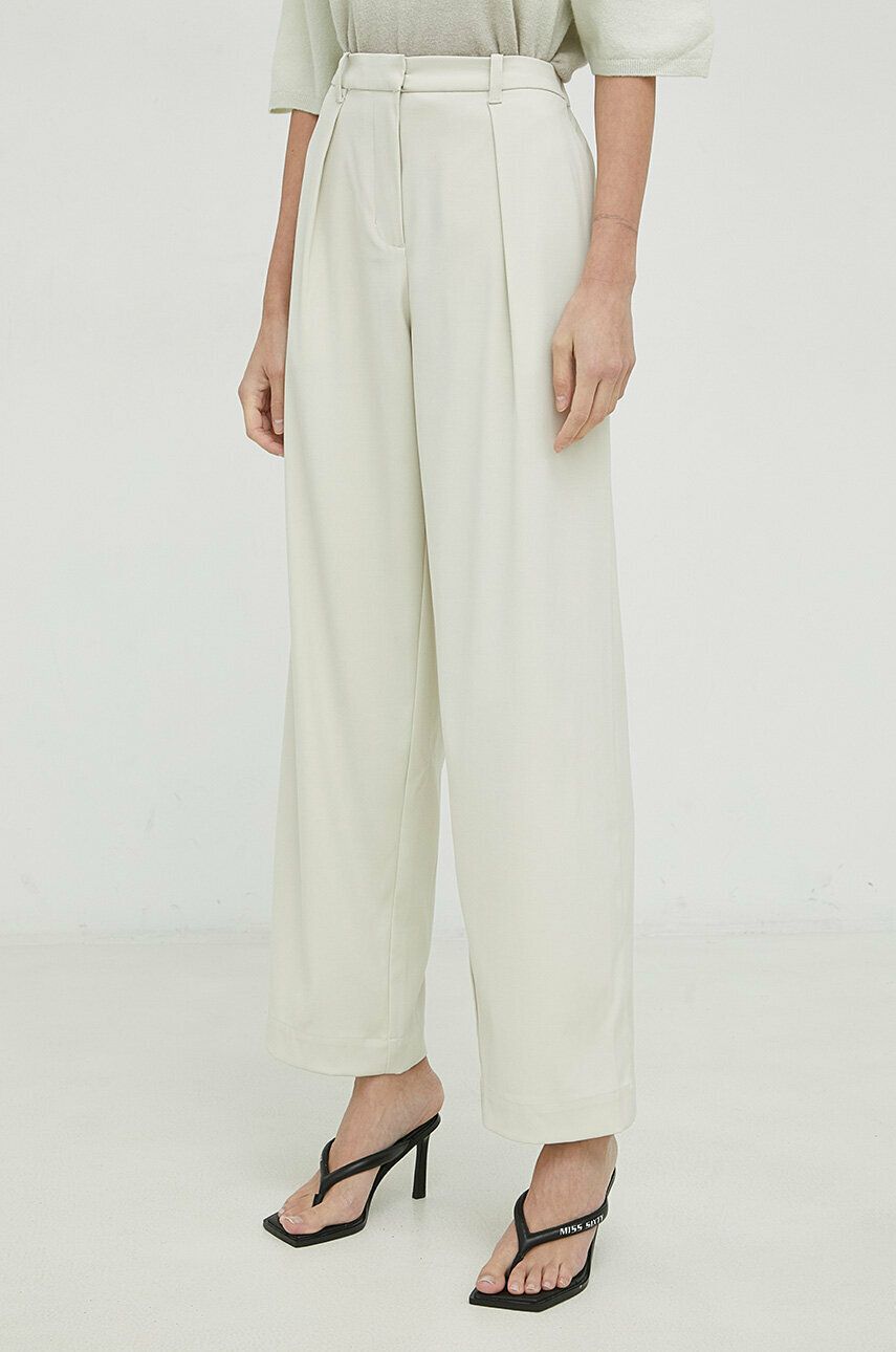 Housut Samsoe Samsoe Zuri Elasticated Trousers Beige | F23100049, 0
