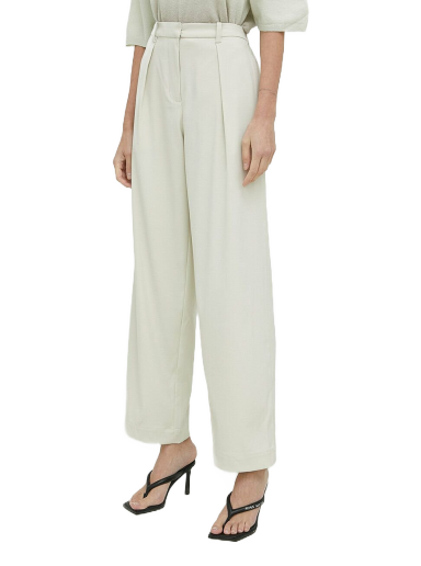 Housut Samsoe Samsoe Zuri Elasticated Trousers Beige | F23100049