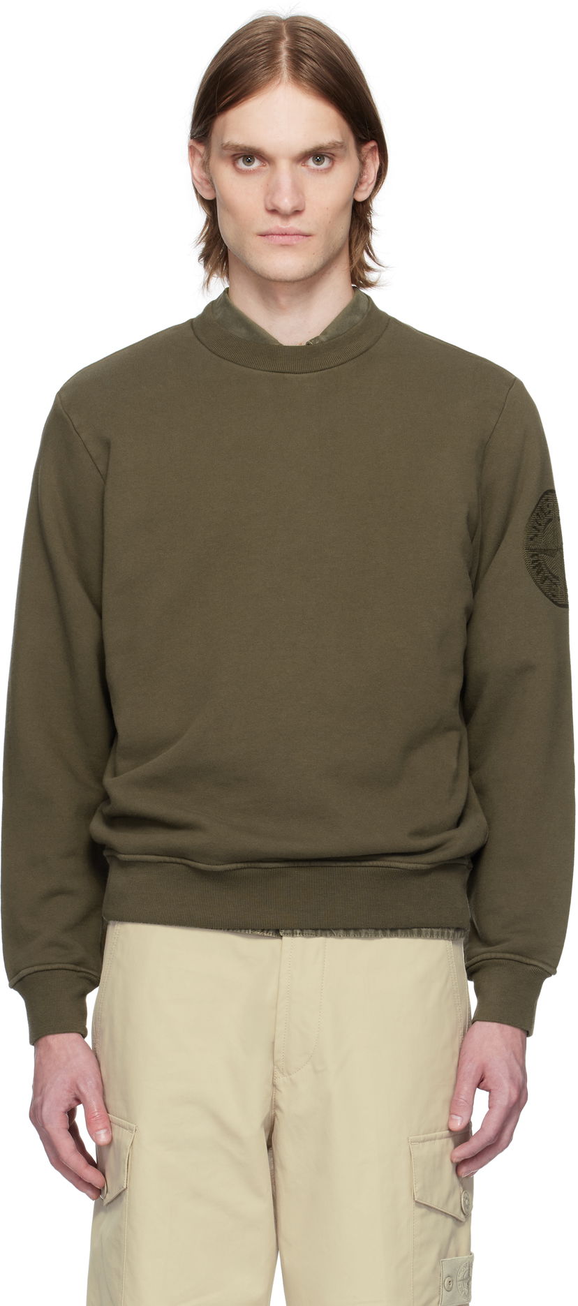 Villapaita Stone Island Stone Island Cotton Fleece Sweatshirt Vihreä | K1S15 6100026 S0122