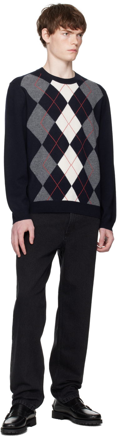 Villapaita A.P.C. A.P.C. Evan Argyle Sweater Tummansininen | WVBDR-H23419, 3