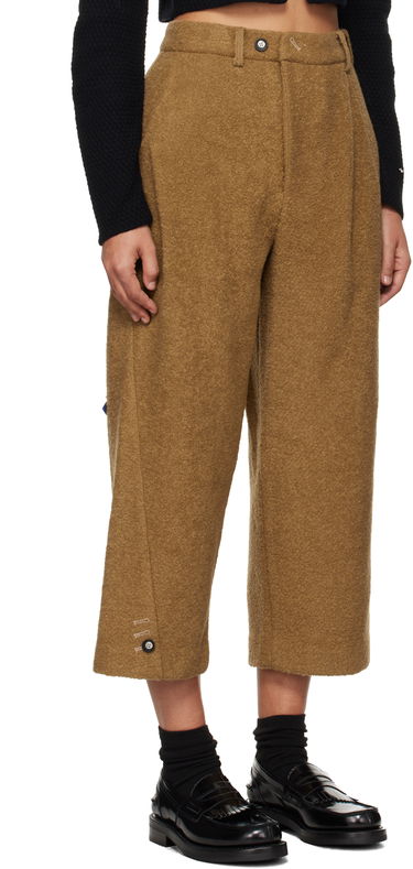 Housut ADER ERROR Brown Wool Wide Leg Trousers Ruskea | BN01FWSA0207CM, 4