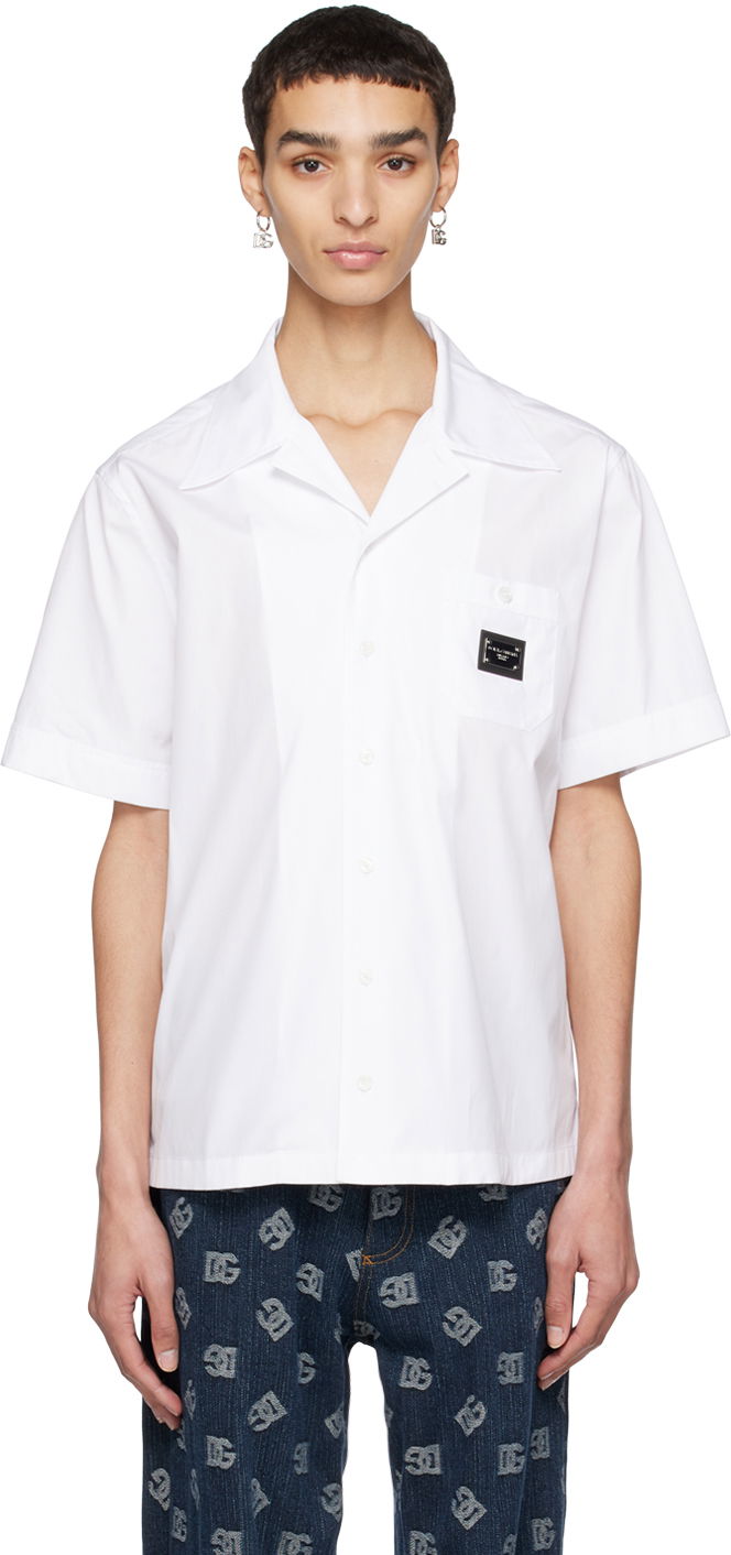 Paita Dolce & Gabbana White Patch Pocket Shirt Valkoinen | G5JH9TGF855