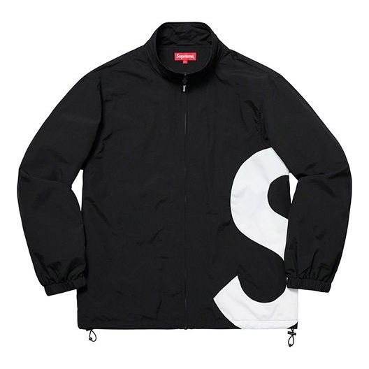 Tuulitakki Supreme Track Jacket With Large Logo Musta | SUP-SS19-10437