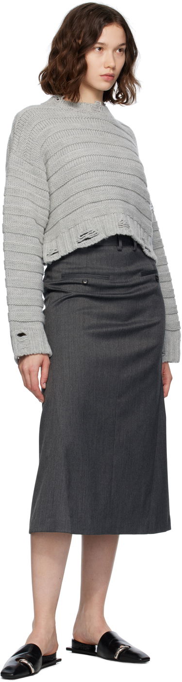 Hame Maison Margiela MM6 Maison Margiela Tailored Midi Skirt Harmaa | S52MI0021 S47848, 3