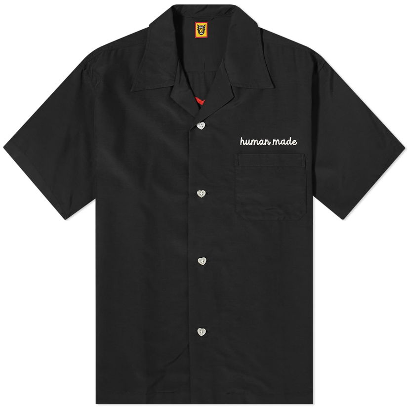 Paita Human Made Vacation Shirt With Short Sleeves And Chest Pocket Musta | HM27SH023-B