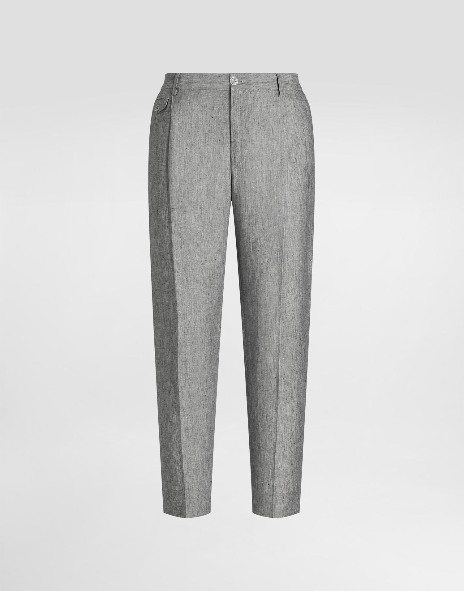 Housut Dolce & Gabbana Dolce & Gabbana Washed Linen Canvas Cropped Trousers Harmaa | GV4EETFU4MFS8290, 0