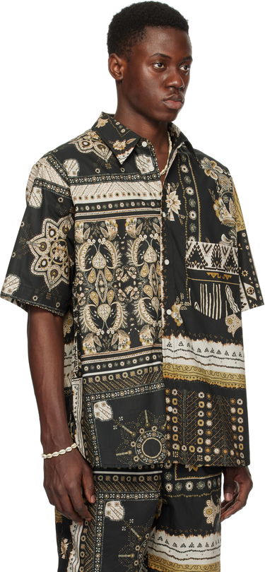 Paita ISABEL MARANT Isabel Marant Garlonn Patchwork Print Shirt Musta | 25PCH0216HA-C1I09H, 1