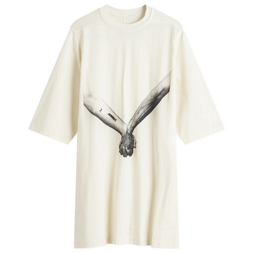 T-paita Rick Owens Rick Owens Jumbo Graphic T-Shirt, Size Large Valkoinen | RR01E5238-JNCP3-2109