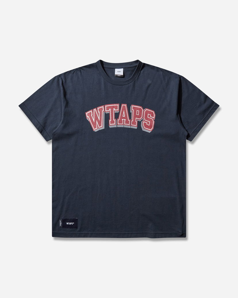 T-paita WTAPS HG Collegiate Print T-Shirt Tummansininen | 251ATDT-STM07S NAVY