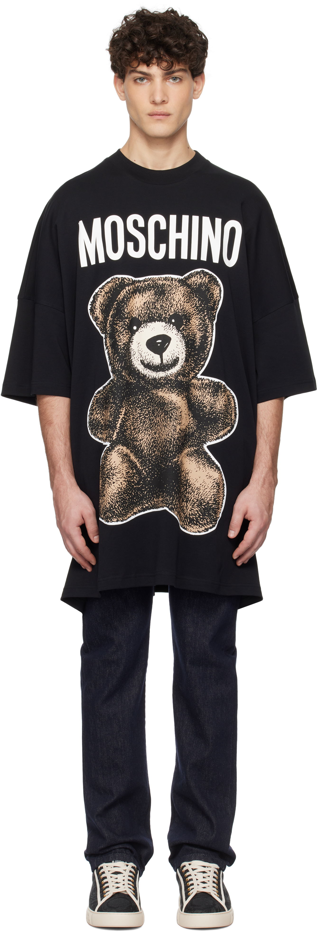 T-paita Moschino Moschino Oversized Teddy Bear Graphic Tee Musta | 251ZZV071202441555, 0