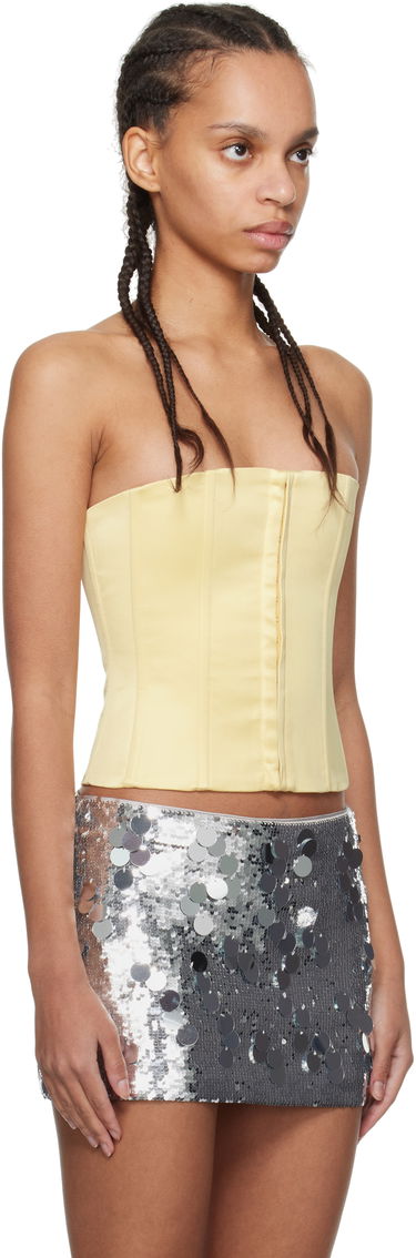 Rintaliivit GUIZIO Guizio Satin Corset Top Valkoinen | C00105W037, 4