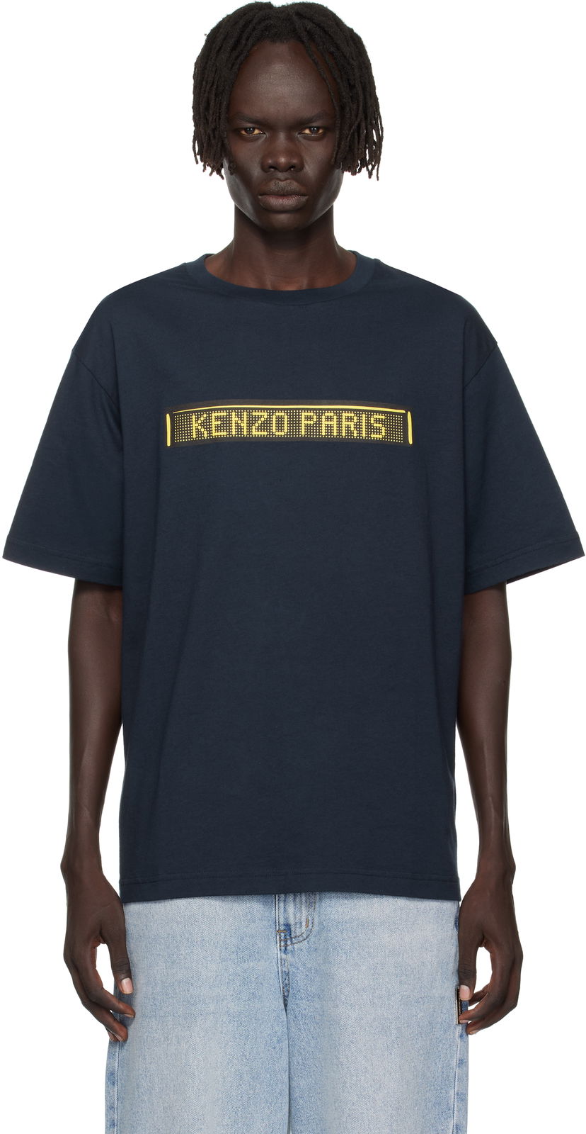 T-paita KENZO Kenzo 'KENZO City' Oversized T-Shirt Tummansininen | FF65TS4534SG