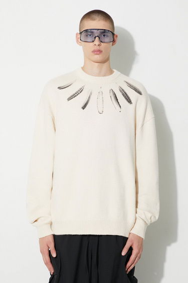 Villapaita Marcelo Burlon Sweater With Print Beige | CMHE036F23KNI0026F10, 0