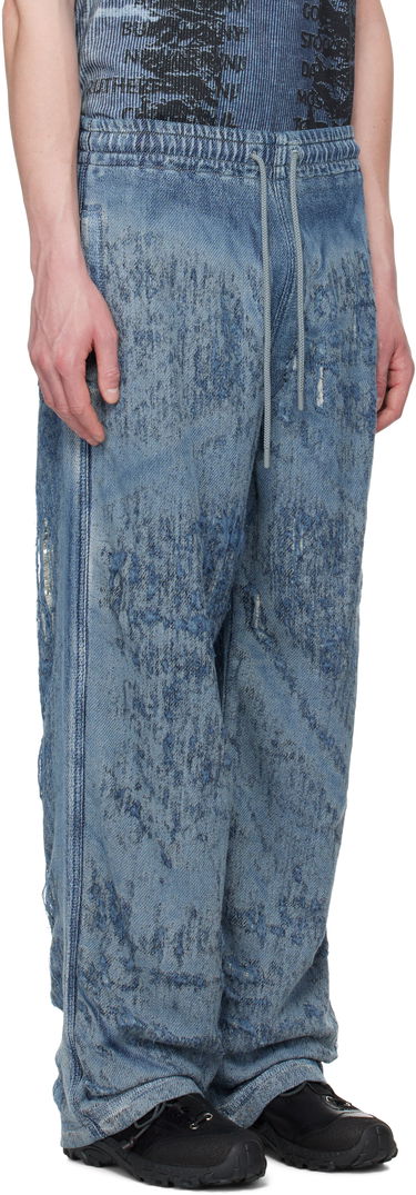 Verryttelyhousut Diesel Diesel D-Enimos-FSG Acid Wash Drawstring Lounge Pants Sininen | A18936-068RQ-01, 1