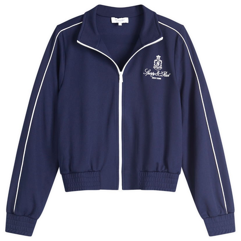 Bomber-takki Sporty & Rich Sporty & Rich Vendome Track Jacket Tummansininen | JA059508205BL32-WHT