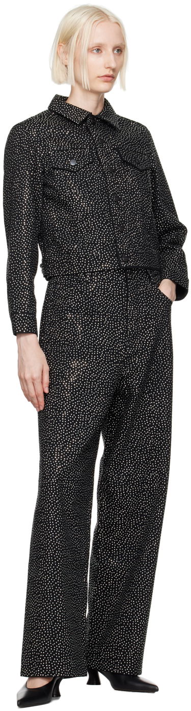 Takki Marc Jacobs Marc Jacobs 'The Glam Studs Shrunken' Denim Jacket Musta | 2F4RJC015D12, 3