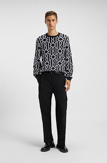 Villapaita BOSS Regular-fit sweater with jacquard pattern Monivärinen | 50547001, 1