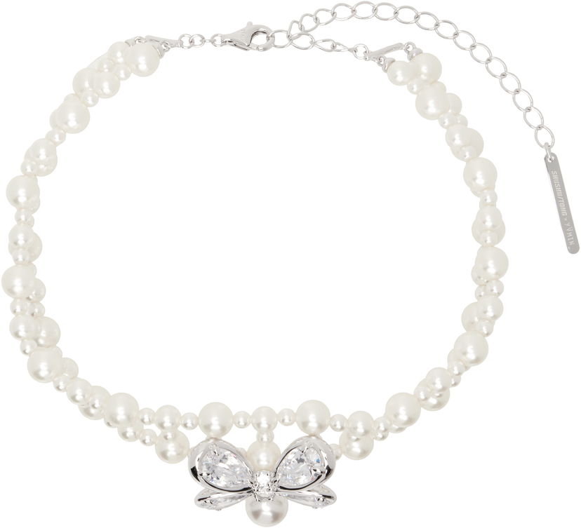 Kaulakoru SHUSHU/TONG SHUSHU/TONG YVMIN Edition Butterfly Pearl Necklace Valkoinen | 24723WHT00NN