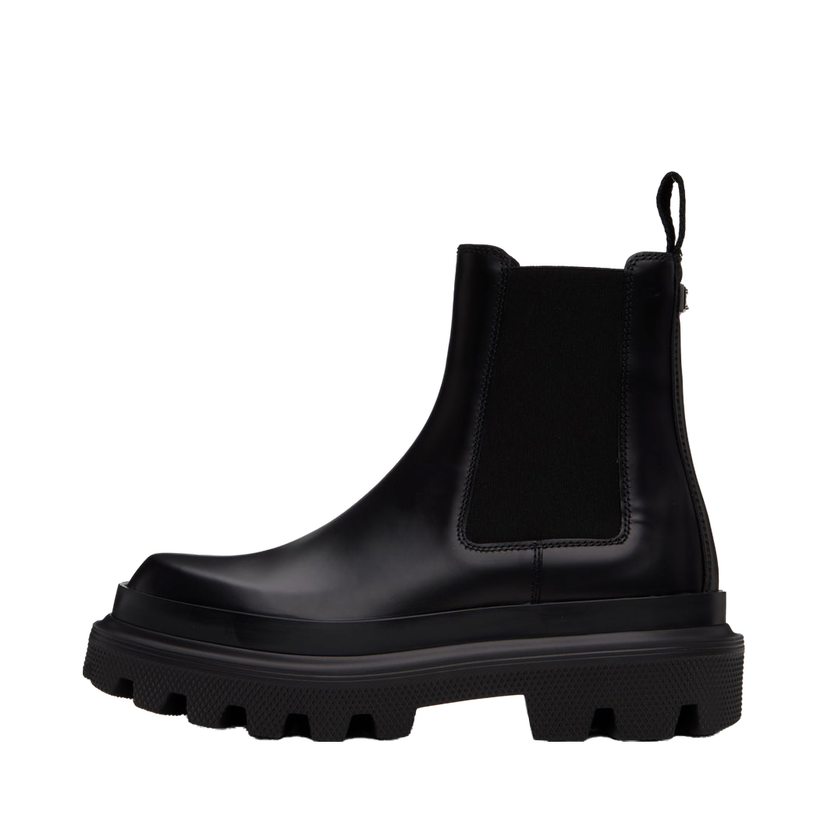 Tennarit ja kengät Dolce & Gabbana Black Pull-Loop Chelsea Boots Musta | A60565AB640