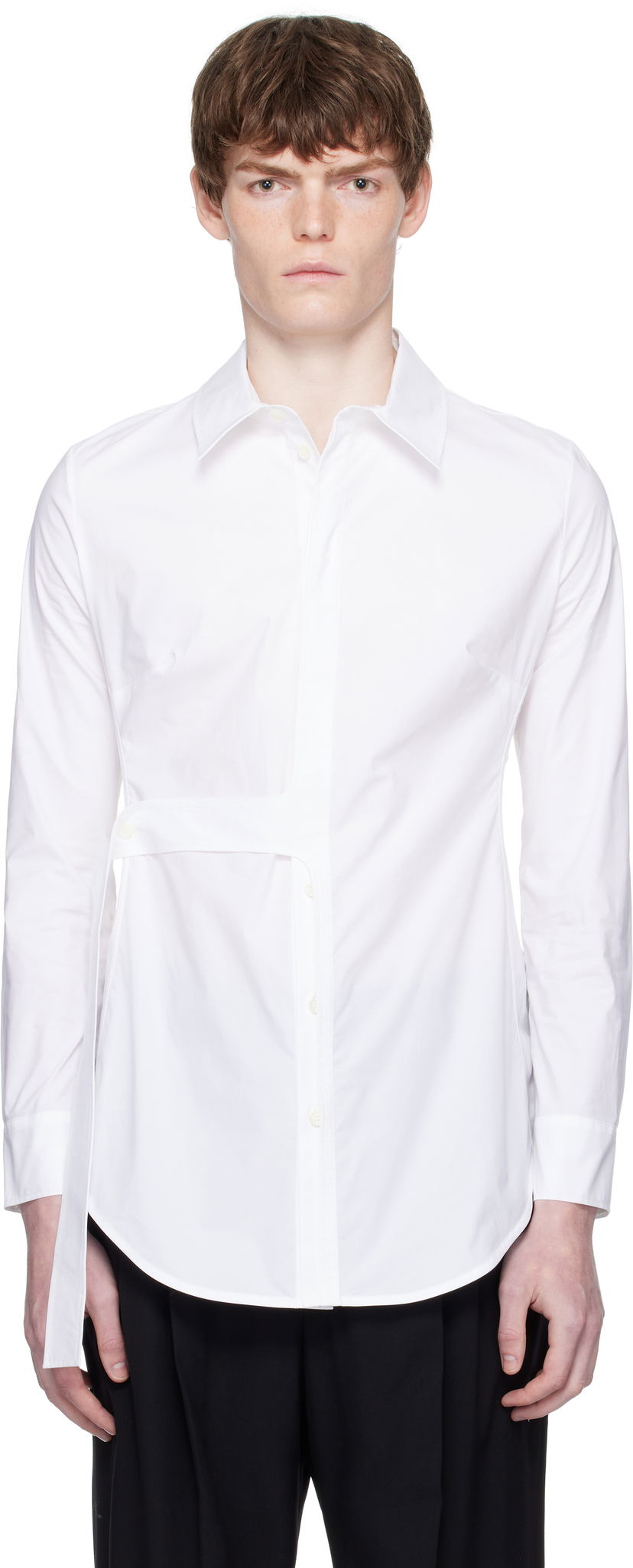 Paita Jean Paul Gaultier Jean Paul Gaultier Strap Shirt Valkoinen | 25/03-W-ST028-C071-01