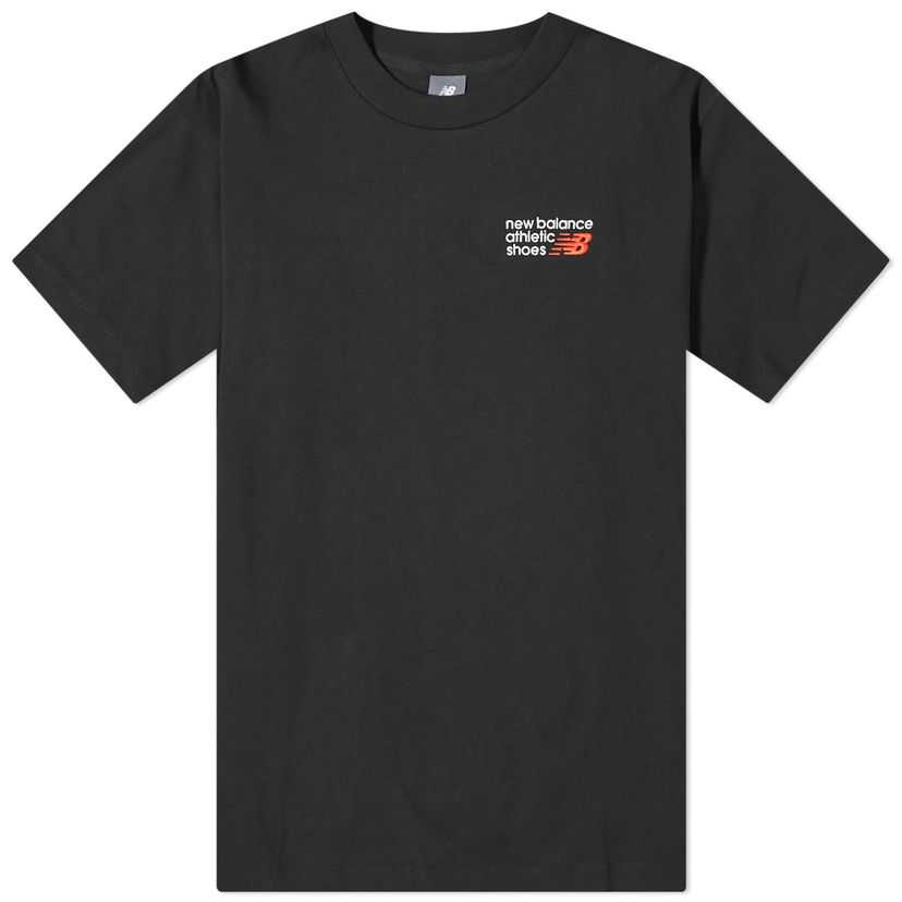 T-paita New Balance Men's NB Athletics Premium Logo Relaxed Tee Black Musta | MT41908-BK