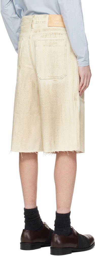 Shortsit Serapis Serapis Tar-Painted Wide Sailor Shorts Beige | SS25_WS_4, 2