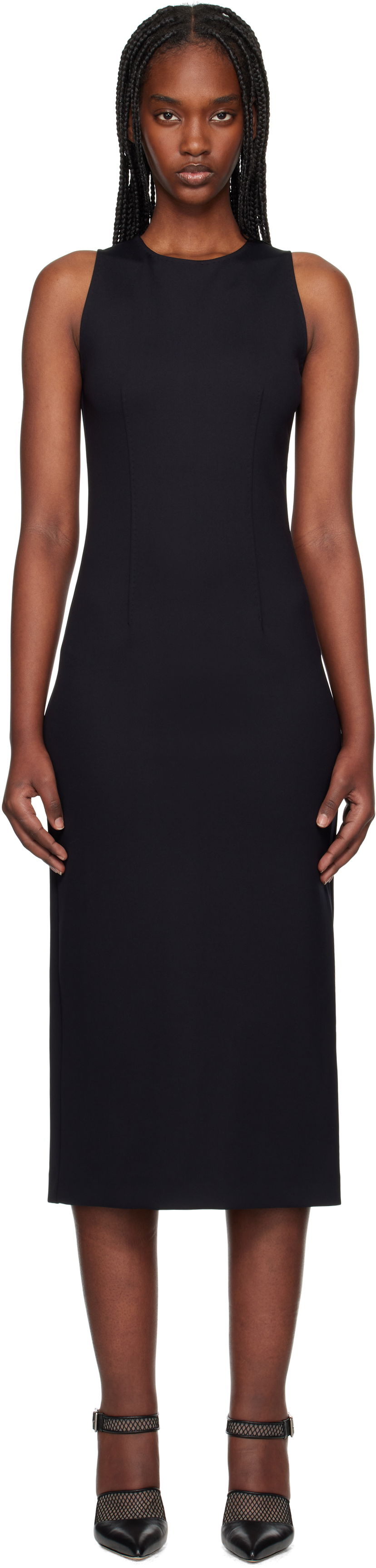 Mekko Max Mara Max Mara Serves Midi Dress Tummansininen | 2511621028600
