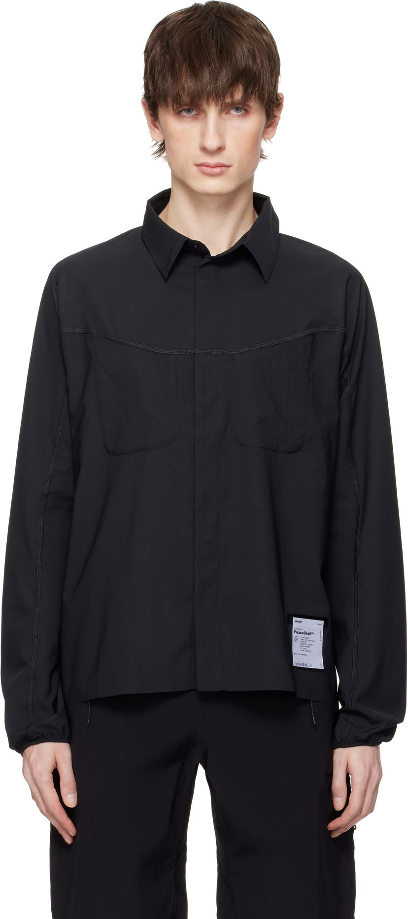 Paita Satisfy Satisfy PeaceShell River Shirt Musta | 11017-BK