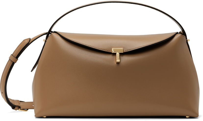 Käsilaukku TOTEME TOTEME T-Lock Leather Top Handle Bag Ruskea | 241-WAL956-LE0025
